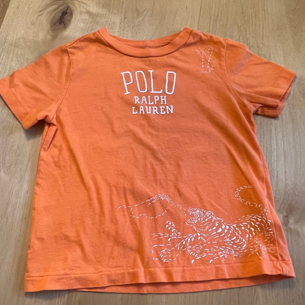 Orange Ralph Lauren shirt for boys